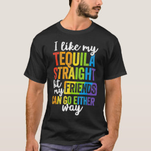 Camiseta Gracioso Aliado LGBT Regalo Tequila Amigos Directo