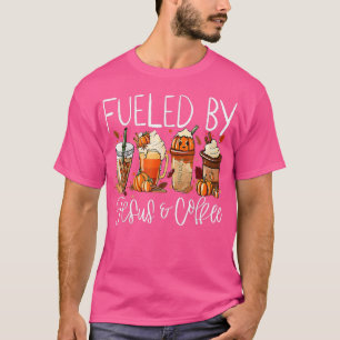 Camiseta Gracioso Alimentado Por El Café Jesus Caffeine Lov