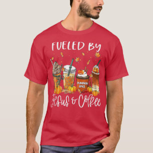 Camiseta Gracioso Alimentado Por El Café Jesus Caffeine Lov
