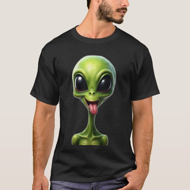 Camiseta Gracioso Alimenticio Extraterrestre Impresión A Pe (Anverso)