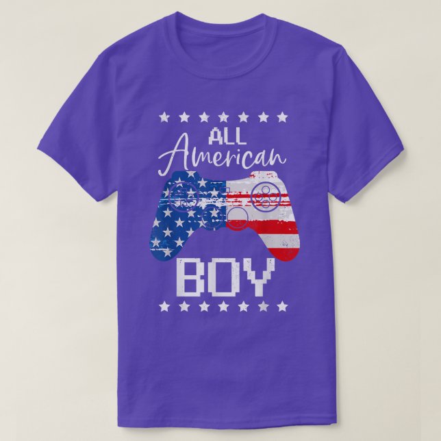 Camiseta Gracioso All American Boys 4July Son Video Game U (Diseño del anverso)