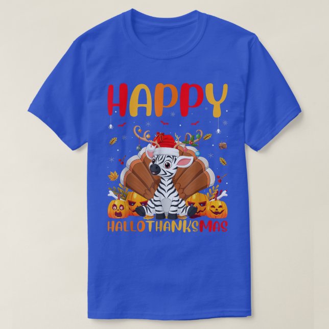 Camiseta Gracioso amante de los animales cebra feliz cebra  (Diseño del anverso)