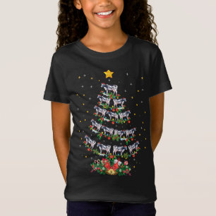 Camiseta Gracioso amante de los animales vacunos Navidad en