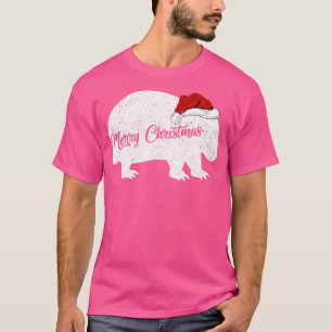 Camiseta Gracioso amante de los animales Wombat Navidad San