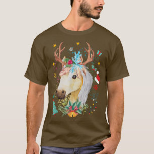 Camiseta Gracioso amante de los caballos Bebé lindo reno Ca