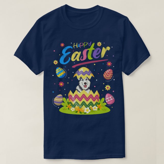 Camiseta Gracioso amante del huevo de pascua Alaskan Malamu (Diseño del anverso)