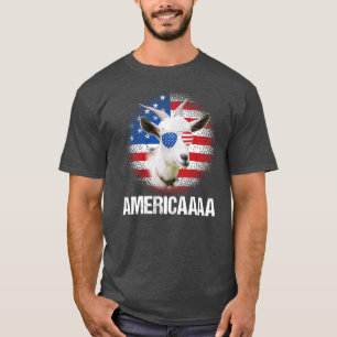 Camiseta Gracioso Americaaa Cabra de la bandera de los Esta