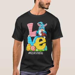 Camiseta Gracioso amor Ecuestre Pascua Gnome Huevo Caza Bas