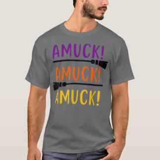 Camiseta Gracioso Amuck Broom Witch Vibes Spookokone Season