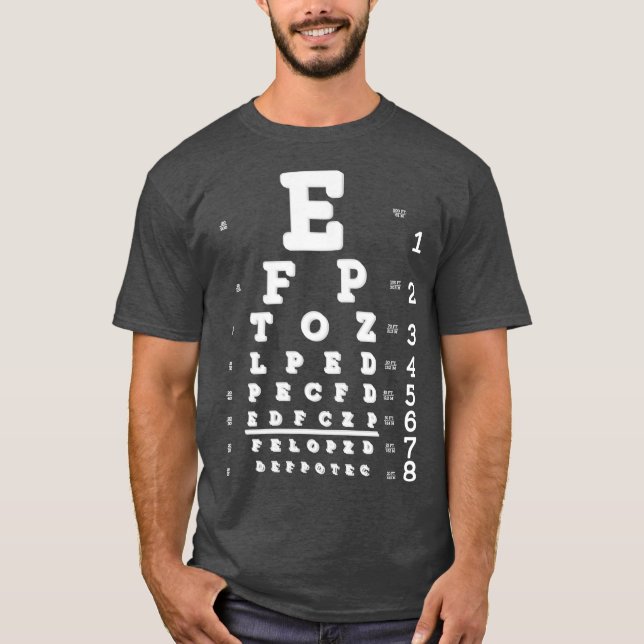 Camiseta Gracioso análisis de gráfico ocular borroso (Anverso)