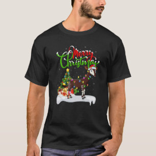 Camiseta Gracioso animal amante de Okapi Navidad iluminando