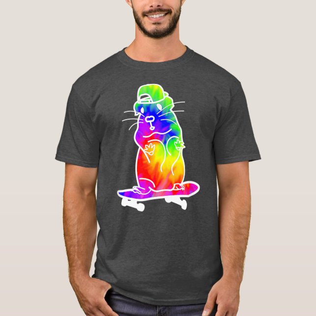 Camiseta Gracioso animal de cerdo con martillo de tinte de  (Anverso)