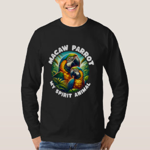 Camiseta Gracioso animal de loro de Macaw