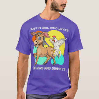 Camiseta Gracioso Animal Granjero Sólo Un Chica Que Ama Las