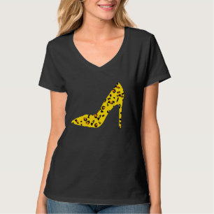 Camiseta Gracioso animal leopardo imprime tacones altos par