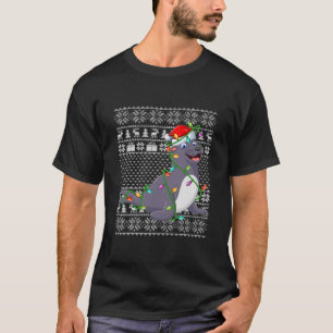 Camiseta Gracioso animal marino amante Santa Hat Sello Feo