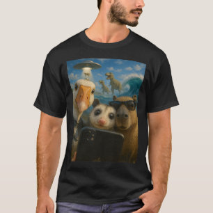 Camiseta Gracioso animal Selfie Goose Capybara Possum