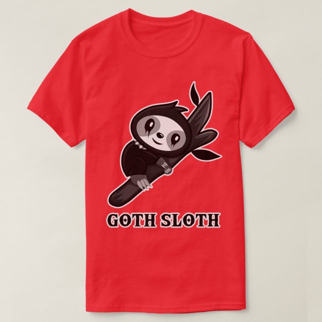 Camiseta Gracioso animal Sloth Gótico Sloth (Diseño del anverso)