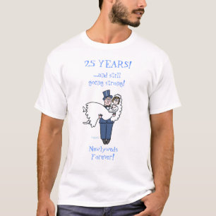 Camiseta Gracioso aniversario de Boda Silver para los recié