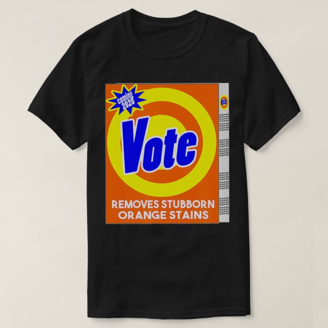 Camiseta Gracioso anti Trump Detergent Soap Bo Voto Elimina (Diseño del anverso)