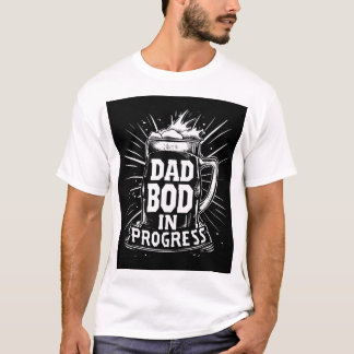 Camiseta Gracioso anuncio en progreso Typografía Diseño de