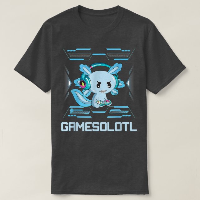 Camiseta Gracioso Aolotl Lover Gamesalotl Gaming Aolotl Niñ (Diseño del anverso)