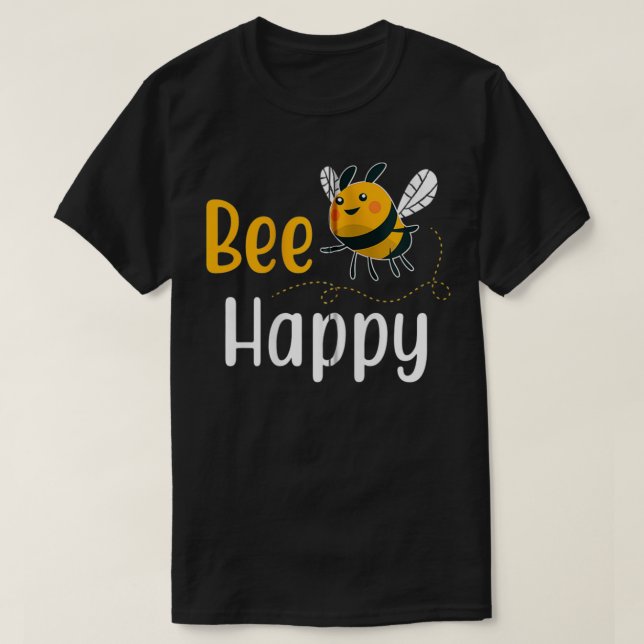 Camiseta Gracioso apicultor Bee Happy Honeycomb Beaving Zip (Diseño del anverso)