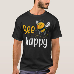 Camiseta Gracioso apicultor Bee Happy Honeycomb Beaving Zip