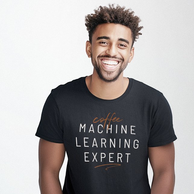 Camiseta Gracioso aprendizaje de la máquina del café (Coffee Machine Learning Funny T-Shirt)