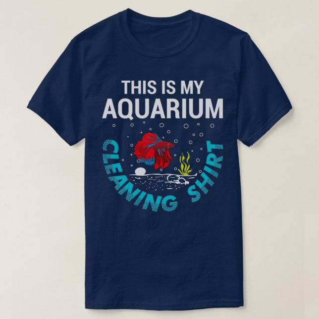 Camiseta Gracioso Aquarium Limpieza de Camisas (Diseño del anverso)