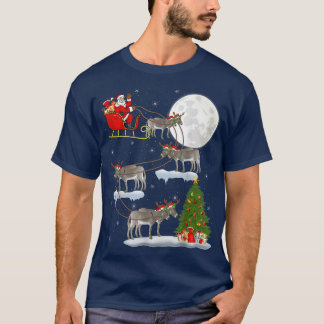 Camiseta Gracioso árbol de alumbrado navideño de burro de P