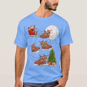 Camiseta Gracioso árbol de alumbrado navideño de Santa Walr