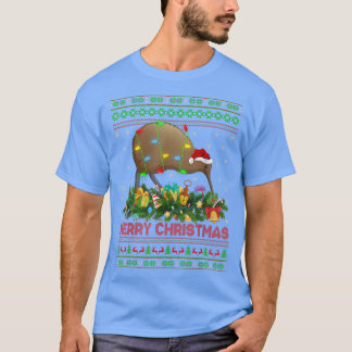 Camiseta Gracioso árbol de alumbrado navideño Santa Ugly Ki
