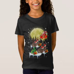 Camiseta Gracioso árbol de luz navideño de Santa Riding Rab