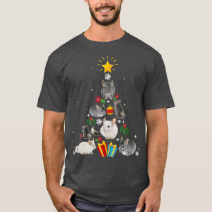 Camiseta Gracioso árbol de Navidad Chinchilla