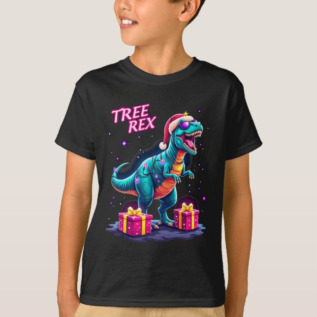 Camiseta Gracioso árbol de Navidad Rex Boys hombres Guay 70 (Anverso)