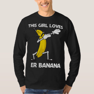 Camiseta Gracioso Arte Bananero Para Chicas Niños Fruta Ber