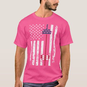 Camiseta Gracioso arte Barbell Bandera Halterofilia Fitne