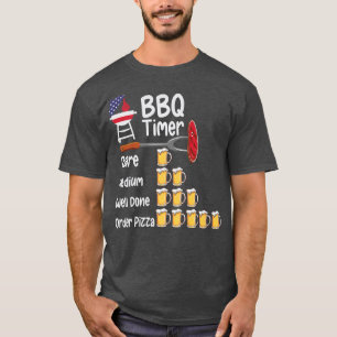 Camiseta Gracioso arte BBQ Timer Grilling barbacoa 