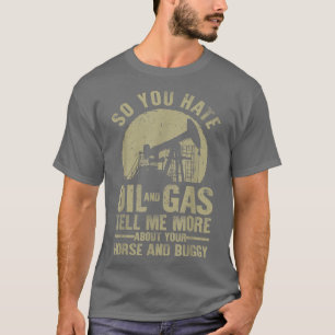 Camiseta Gracioso Arte De Campos De Petróleo Para Hombres P