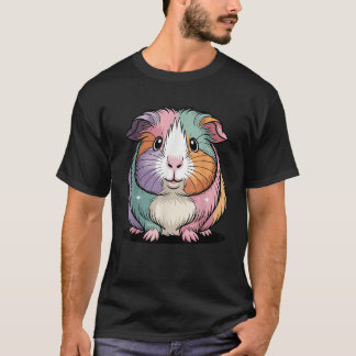 Camiseta Gracioso Arte De Cerdo De Guinea Para Hombres Muje