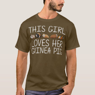 Camiseta Gracioso Arte De Cerdo En Guinea Para Chicas Kid R