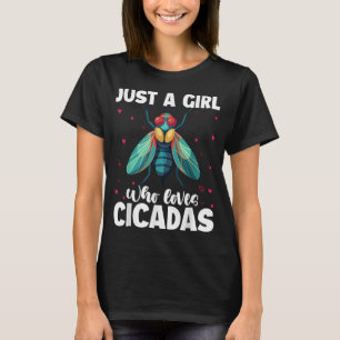 Camiseta Gracioso Arte De Cicadas Para Chicas Niños Mujeres