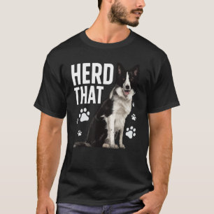 Camiseta Gracioso Arte De Collie Fronteriza Para Hombres Mu