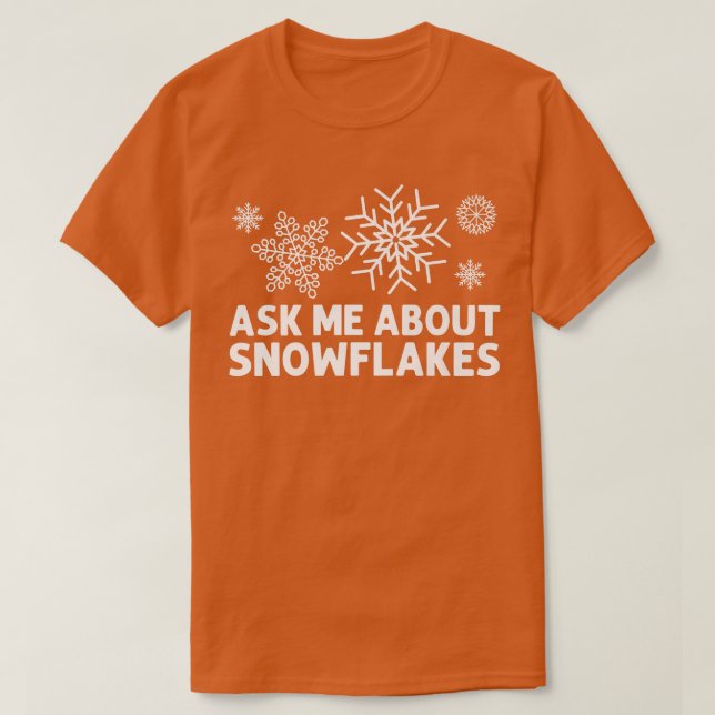 Camiseta Gracioso Arte De Copos De Nieve Para Hombres Mujer (Diseño del anverso)