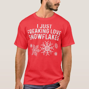 Camiseta Gracioso Arte De Copos De Nieve Para Hombres Mujer