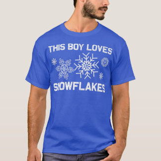 Camiseta Gracioso Arte De Copos De Nieve Para Niños Inviern