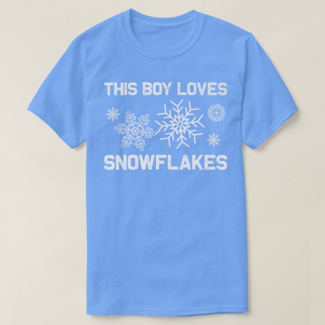 Camiseta Gracioso Arte De Copos De Nieve Para Niños Inviern (Diseño del anverso)