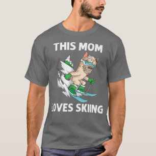 Camiseta Gracioso Arte De Esquí Para Mamá Esquiadora De Est
