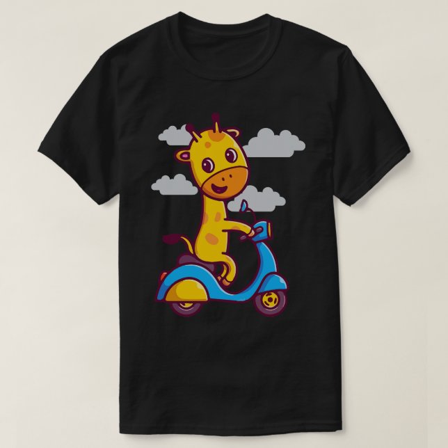 Camiseta Gracioso arte de jirafa encantadora animal machos (Diseño del anverso)